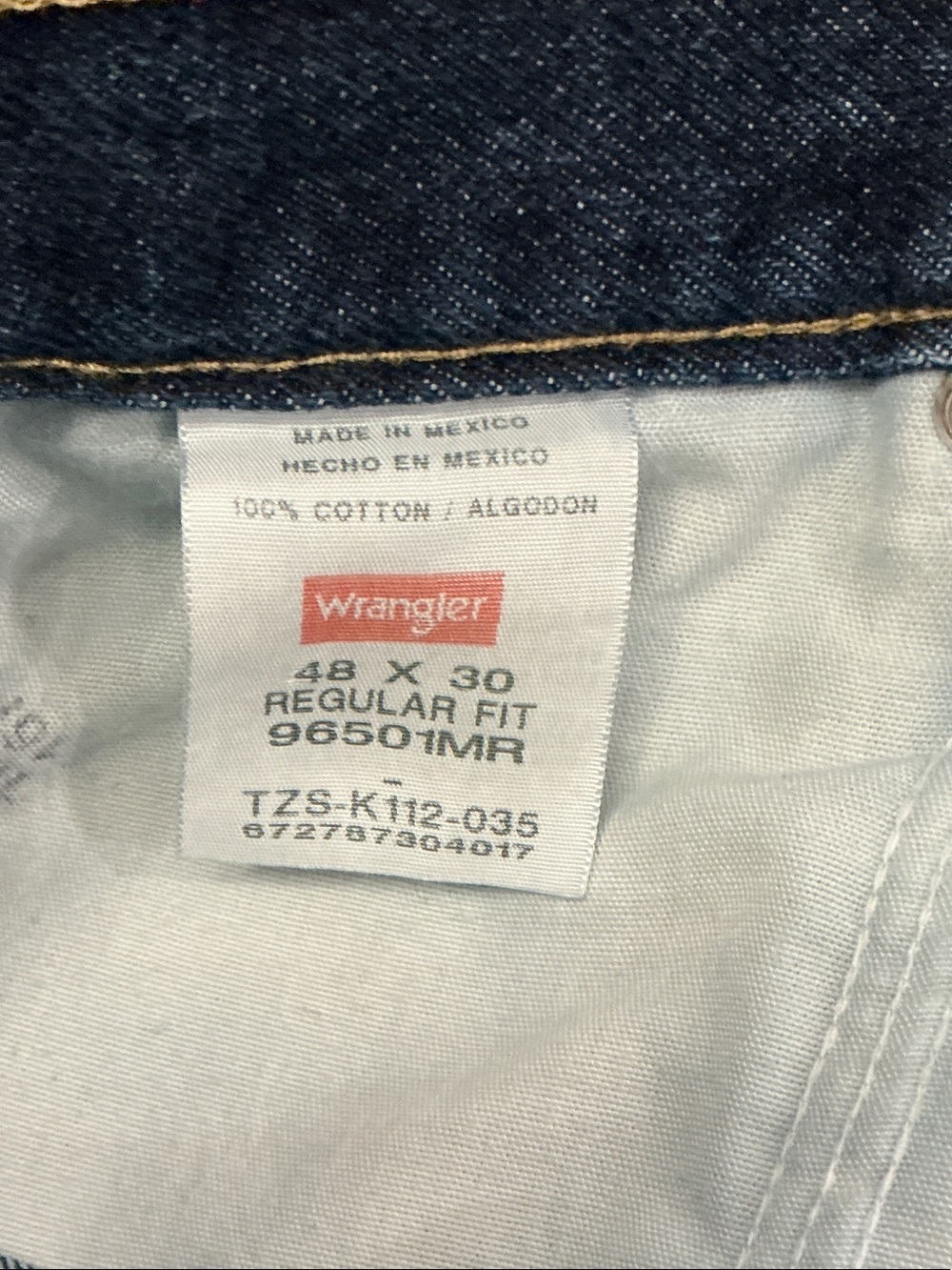 Wrangler Straight Leg Dark Blue Jeans - Picture 4 of 4